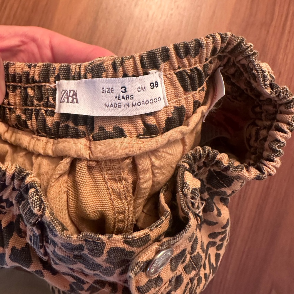 Zara Kids Leopard Print Cargo Pants - Picture 2 of 3